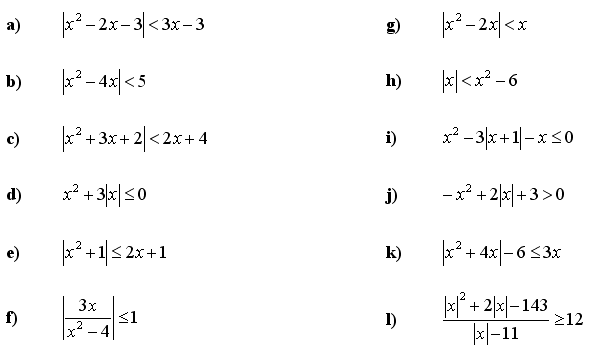 Quadratic equations and inequalities - Exercise 5